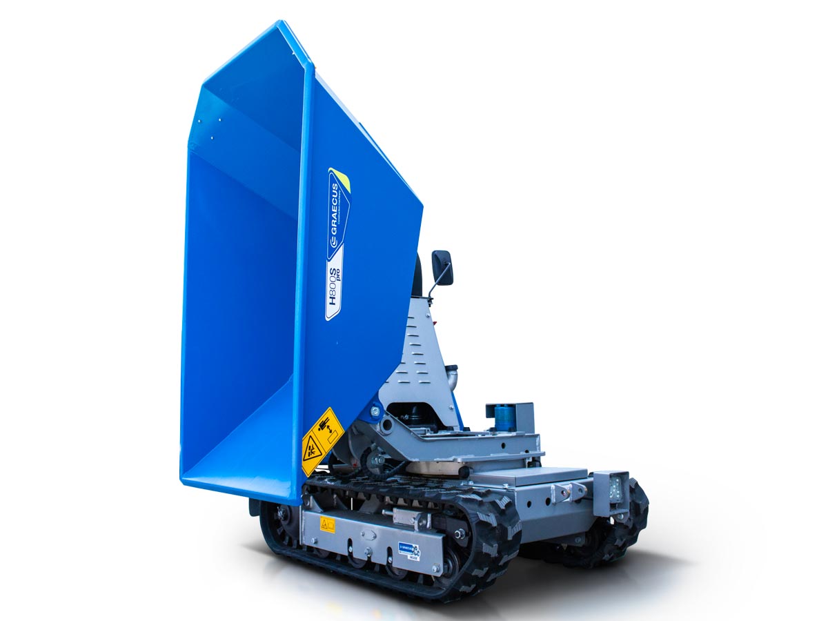 H800S PRO | KUBOTA | Ντάμπερ υδροστατικό με υδραυλική πλευρική εκκένωση, πλατφόρμα αναβάτη 800kg Diesel 